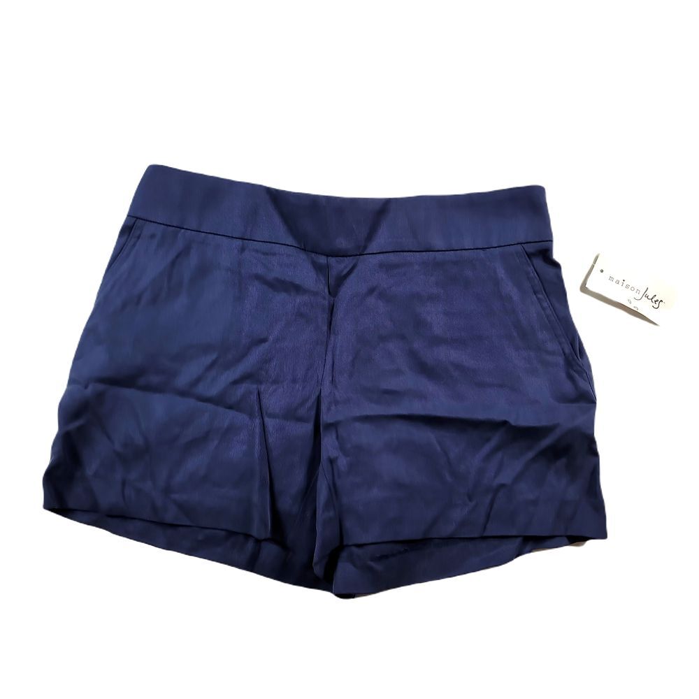 Maison Jules Pull on Casual Walking Shorts Womens Small Blue Notte Resort NEW